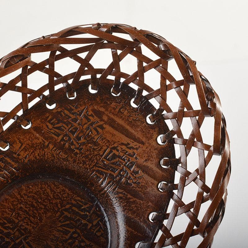 煎茶道具　平安　銅政造　黄銅　二段編　小判茶托　5客　共布共箱　V　6829