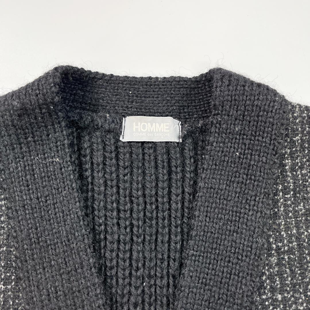 COMME des GARÇONS HOMME ニット ベスト 黒×グレー