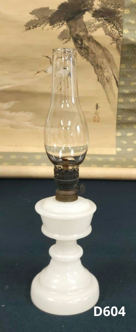 大正硝子　オイルランプ　D604