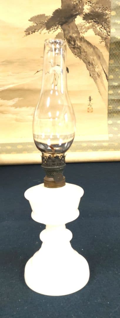 大正硝子　オイルランプ　D604