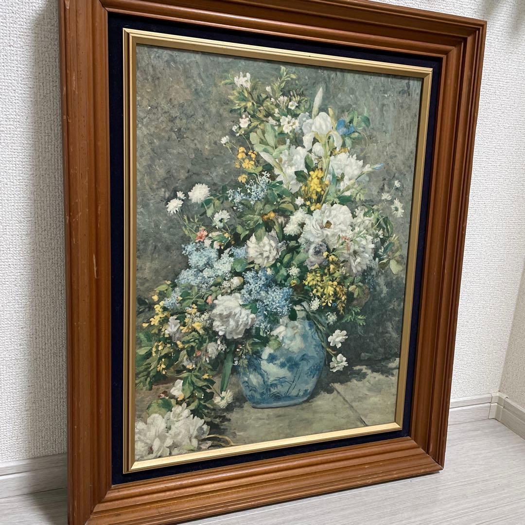 ルノワール　春のブーケ　春の花束　油彩画風　P10 複製画