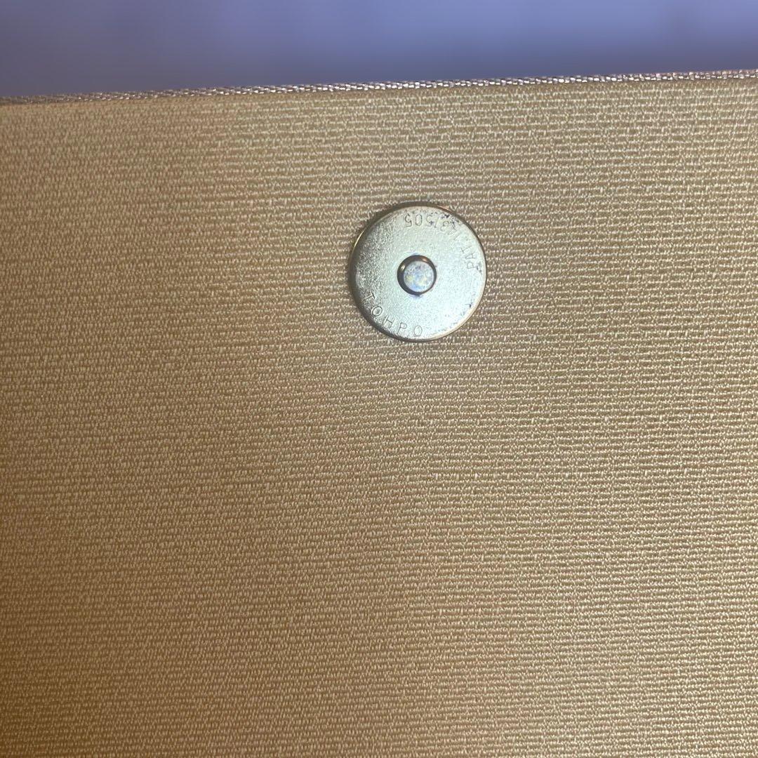 ミキモト　佐賀錦　ゴールドクラッチバッグ