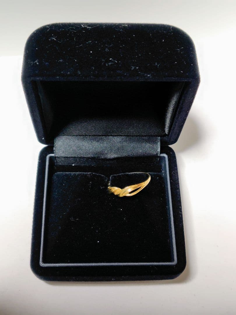 ゴールド K18 デザインリング　指輪サイズ18号　訳あり品【中古・お買得品】