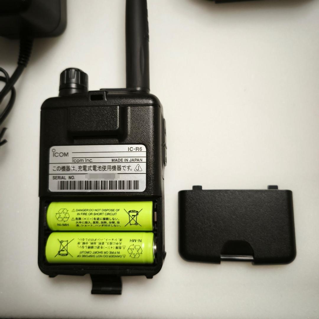 アイコムIC-R6　受信改造済み　クローニングソフト　他　盗聴波受信可能