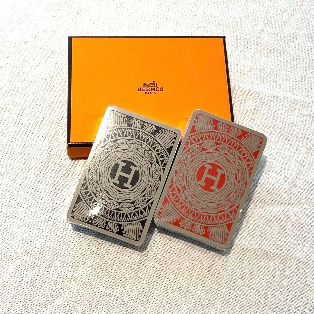 【未使用品】HERMES ブリッジカード Les 4 Mo ndes トランプ