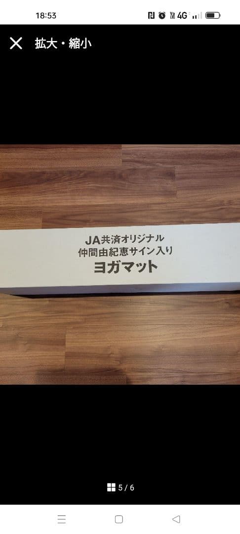 激レア JA共済オリジナル仲間由紀恵サイン入りヨガマット非売品