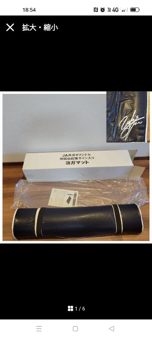 激レア JA共済オリジナル仲間由紀恵サイン入りヨガマット非売品