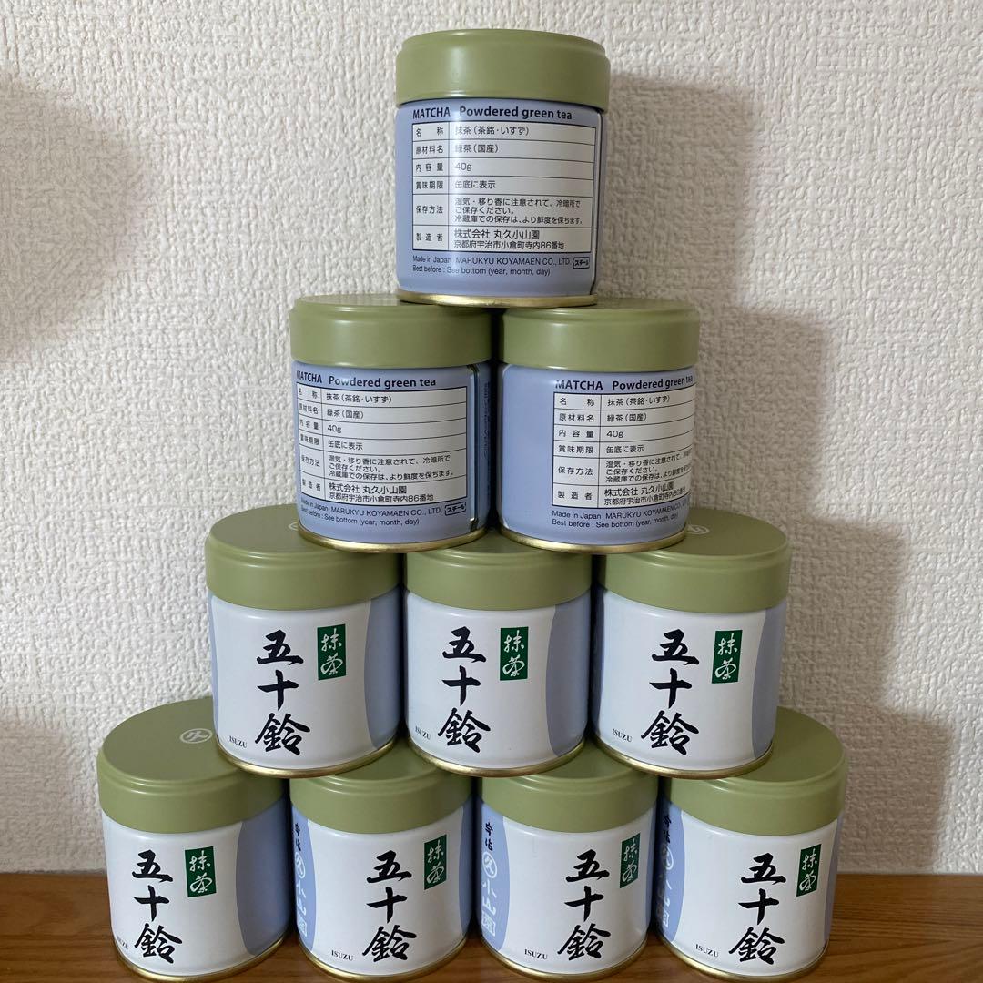 丸久小山園　抹茶　五十鈴40g 10缶セット