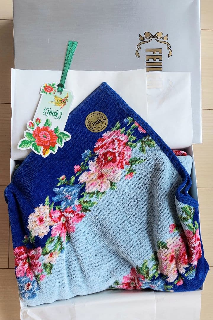 フェイラー【大判】花柄デザイン タオル