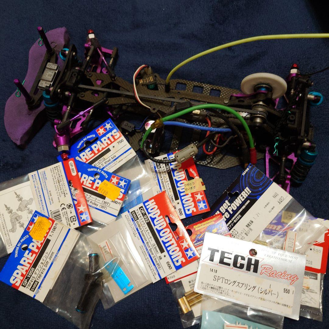 ラジコンドリフト　シャーシ改フルバージョン　電動ラジコンカー ブラック/パープル
