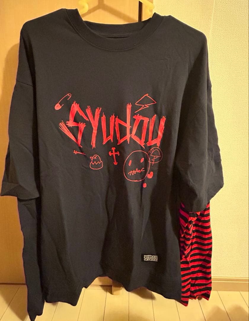 Syudou あいきるゆぅ　ボーダー　ロングTシャツ