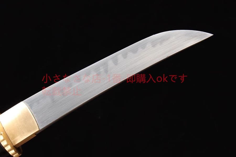 黒檀  焼刃  小猟刀  武具　刀装具　日本刀　模造刀　 肋差   短刀