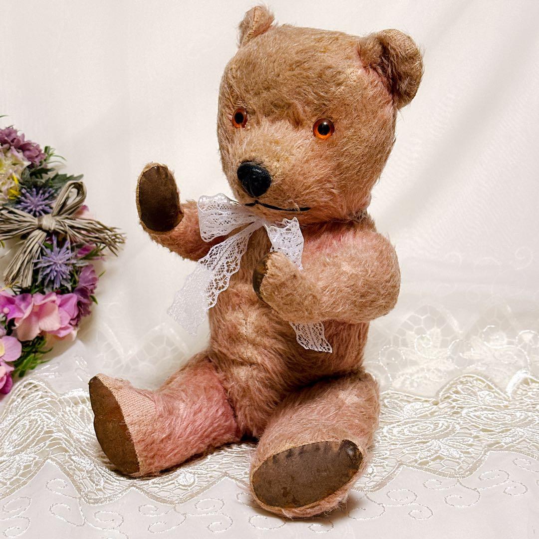 ❤️1950年代❤️しっかりピンクのチルターンベアCHILTERN アンティークベア