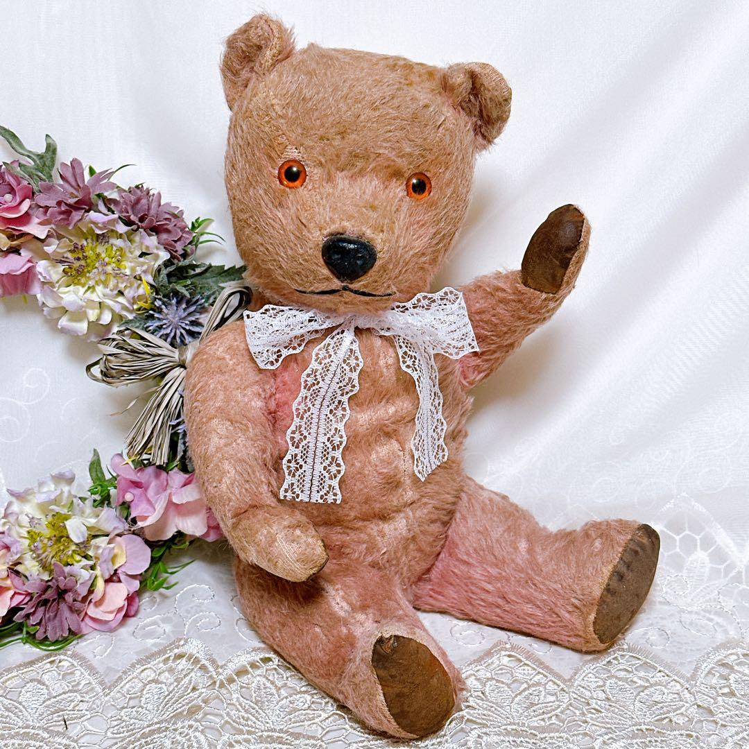 ❤️1950年代❤️しっかりピンクのチルターンベアCHILTERN アンティークベア