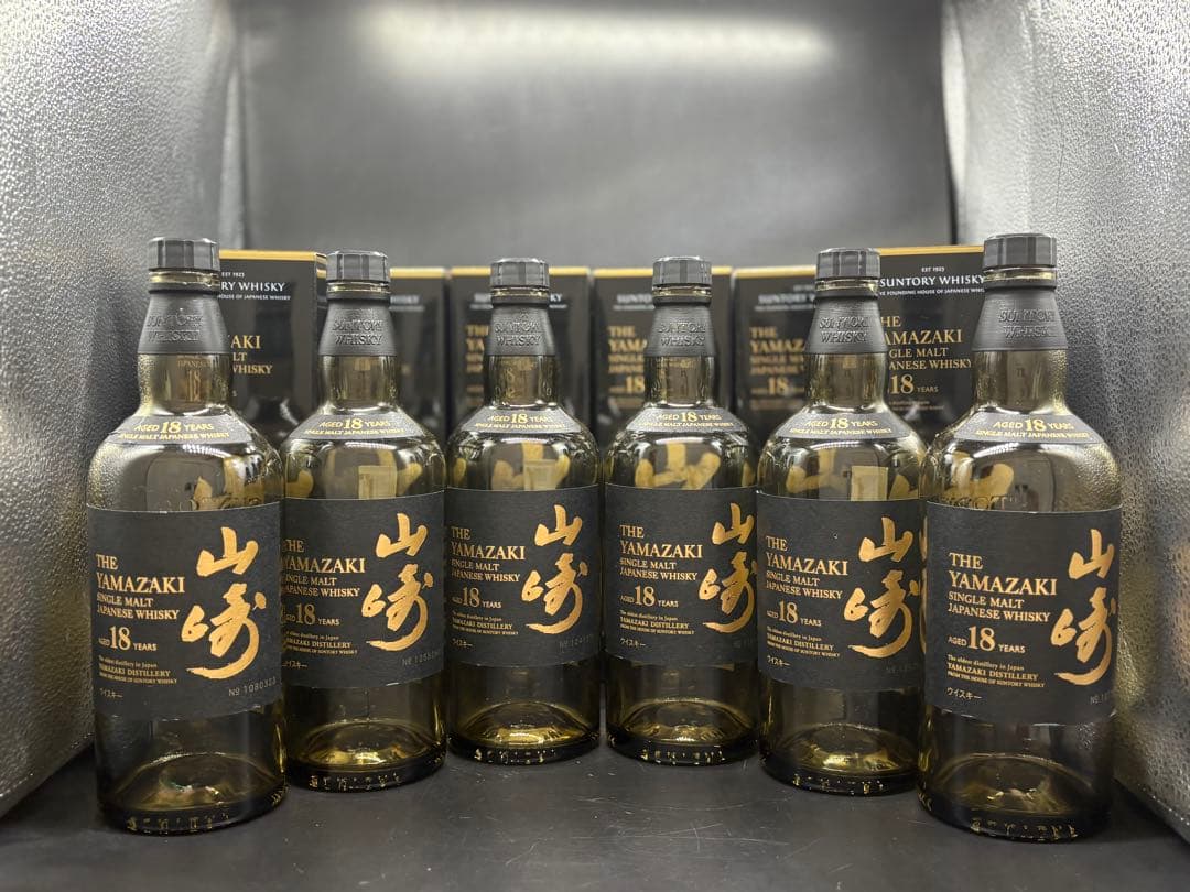 サントリー山崎18年　空瓶6本　 カートン＆ダンボールコンプリートセット！