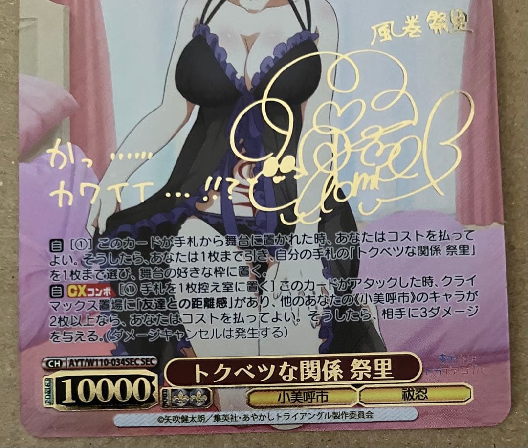 ヴァイス あやトラ SEC トクベツな関係➕ 敢闘賞 ひとまずの日常 祭里