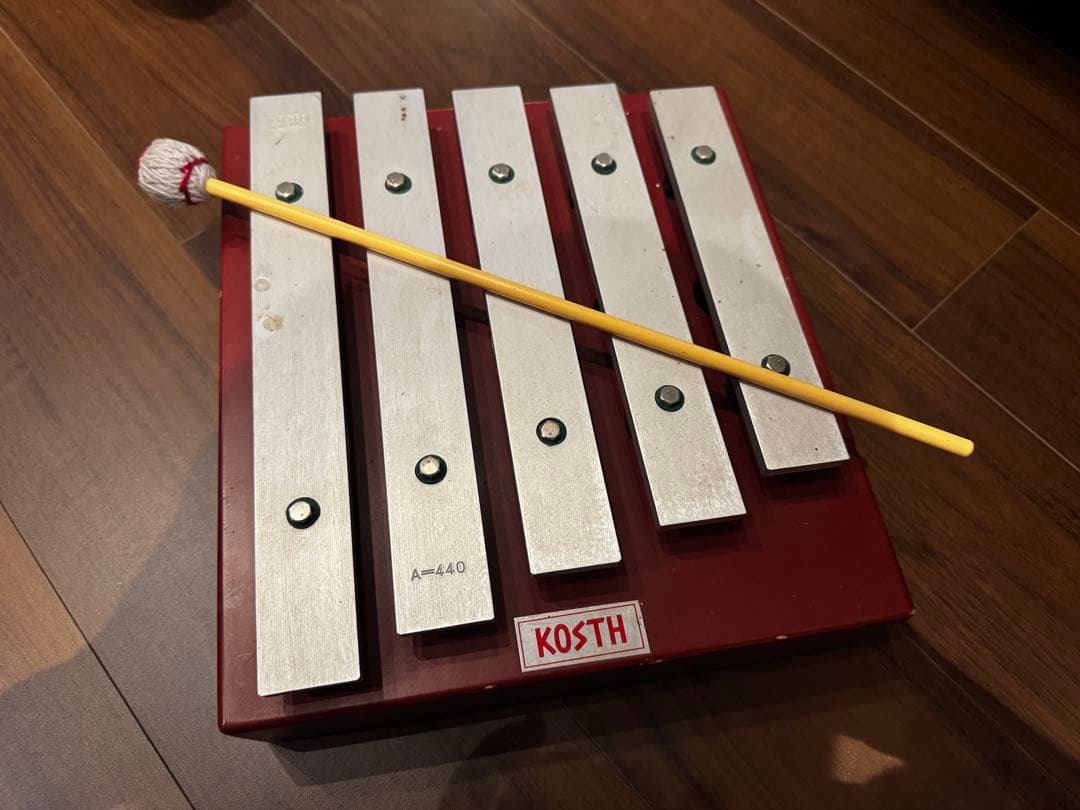【昭和レトロ】KOSTH 鉄琴 A-440 YAMAHAマレット付き