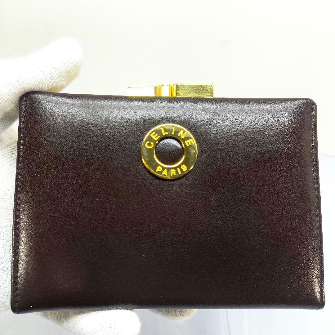 ほぼ未使用 セリーヌ がま口 ケース カード パース CELINE