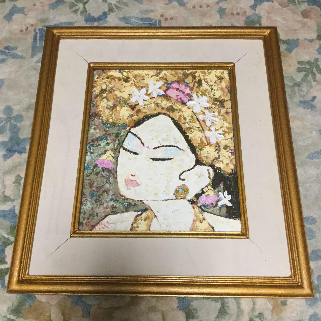 絵画　バリの踊り子　油絵