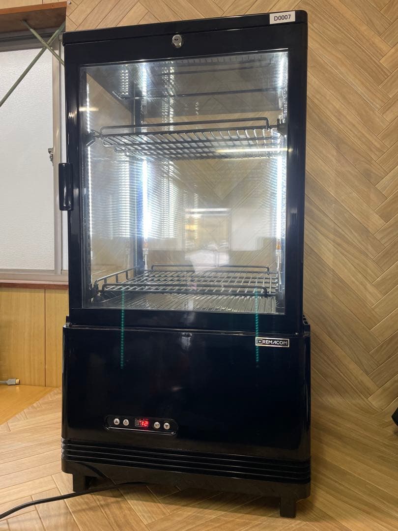 レマコム　4面ガラス冷蔵ショーケース R4G-63SLB 鍵欠