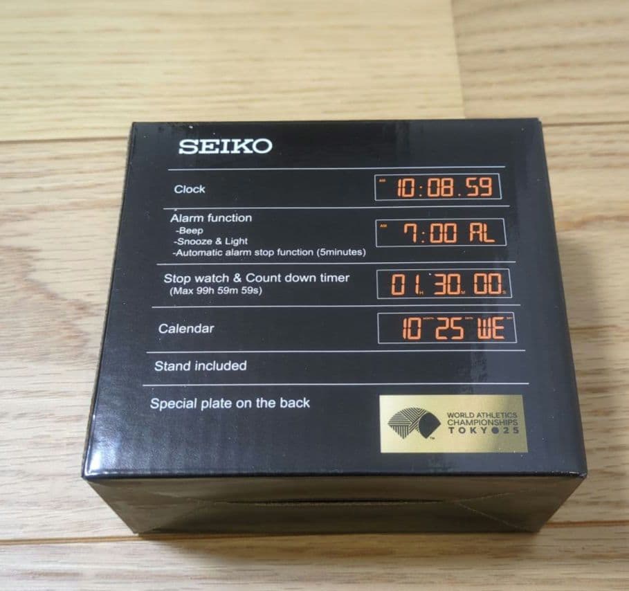SEIKO 東京2025 世界陸上 ミニスポーツタイマークロック 2025台限定