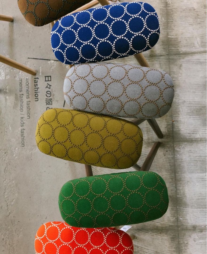 キッチンスツールBR H630＋ミナ ペルホネン　タンバリン　マスタード