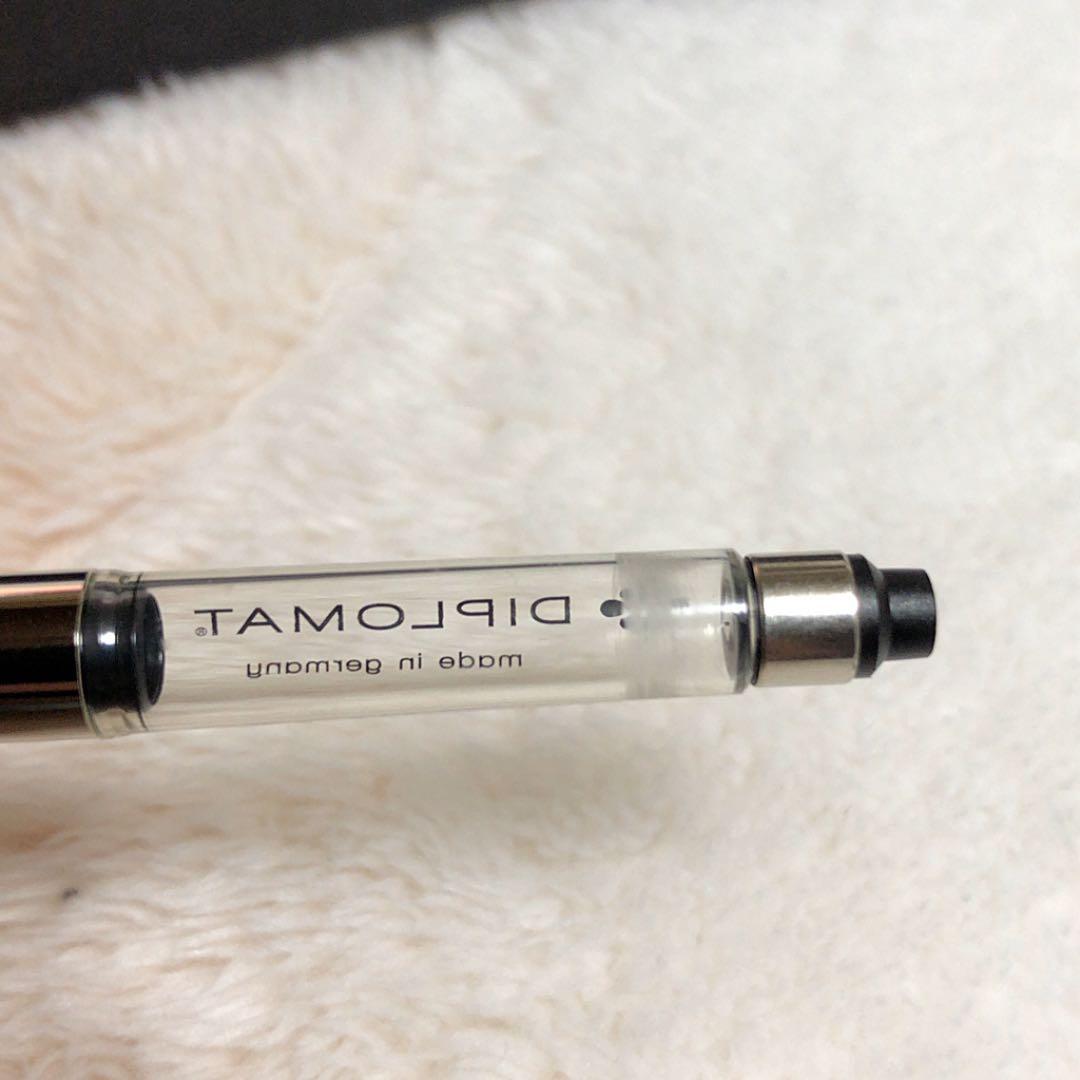 ☆廃番 新品 ディプロマット 万年筆 ローム ギロシェ ラピスブラック ニブF☆