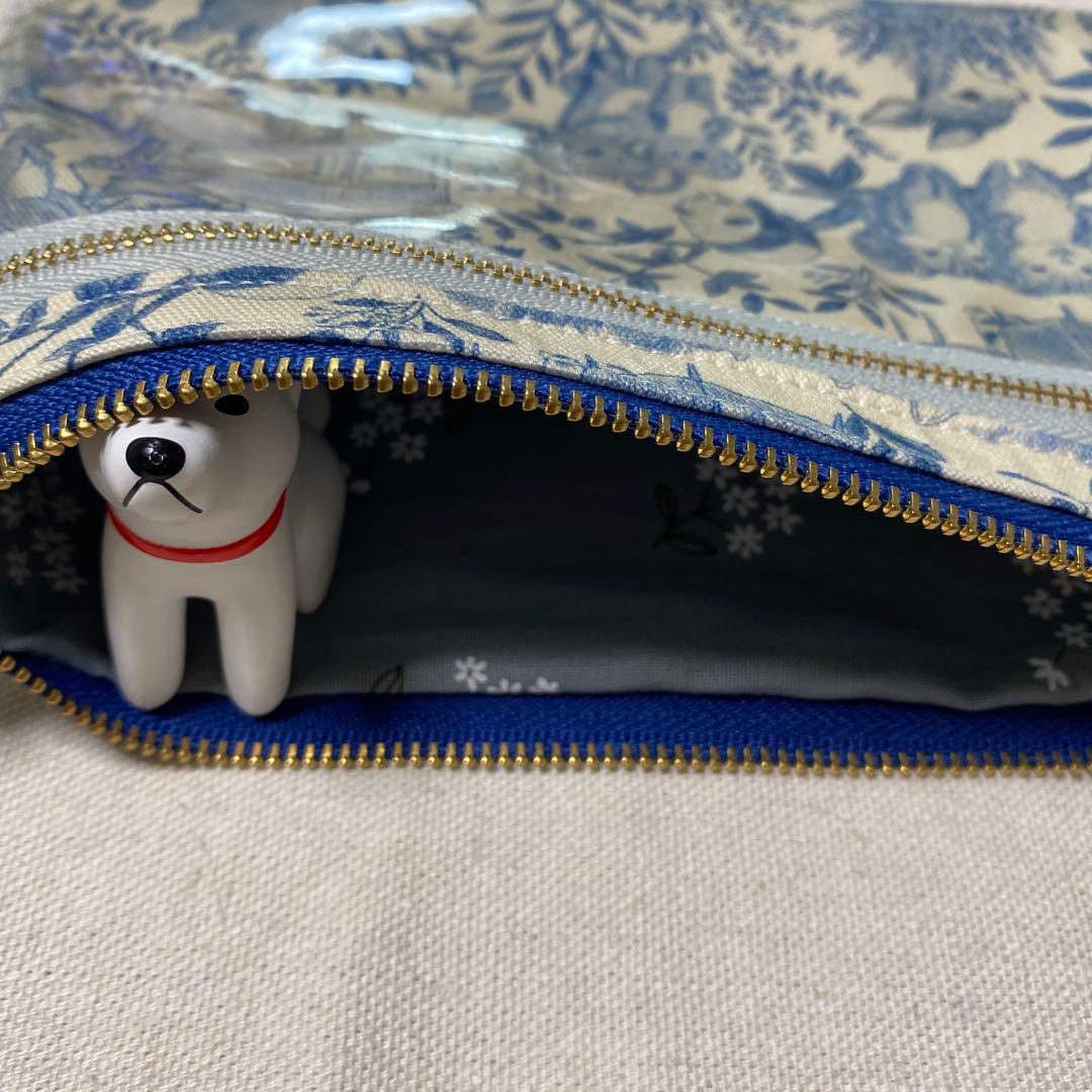 yukiemon hハンドメイド ダブルファスナーポーチ 大 クリアタイプ