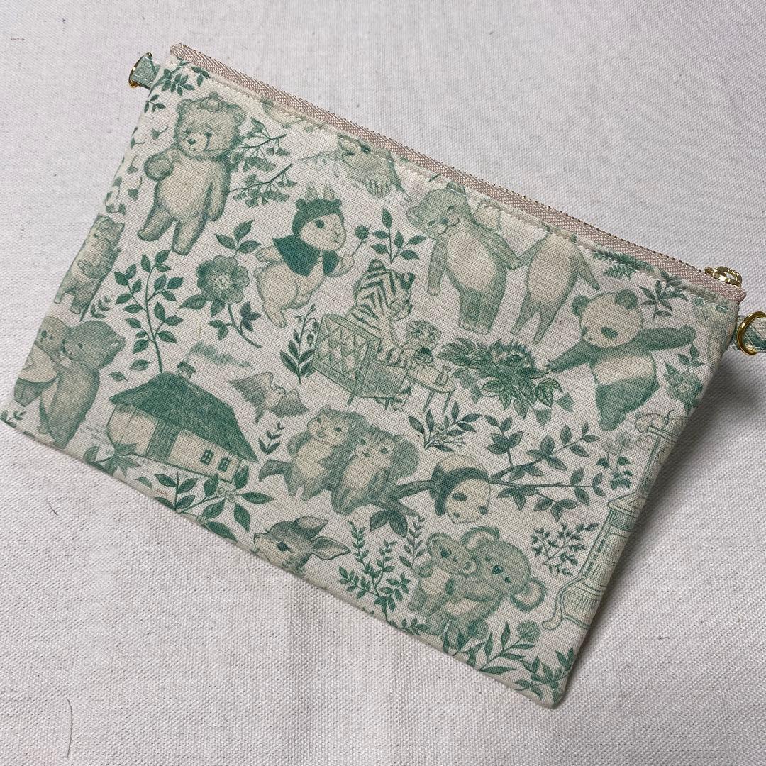 yukiemon hハンドメイド ダブルファスナーポーチ 大 クリアタイプ