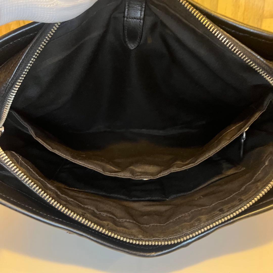 COACHコーチ ビジネスバッグ オールレザー 革 ブラック ストラップ付 黒