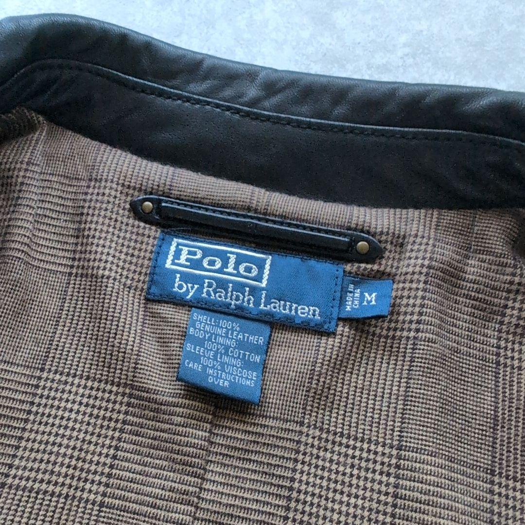 美品✨ 90S ポロバイラルフローレン シングルライダース M ブラウン