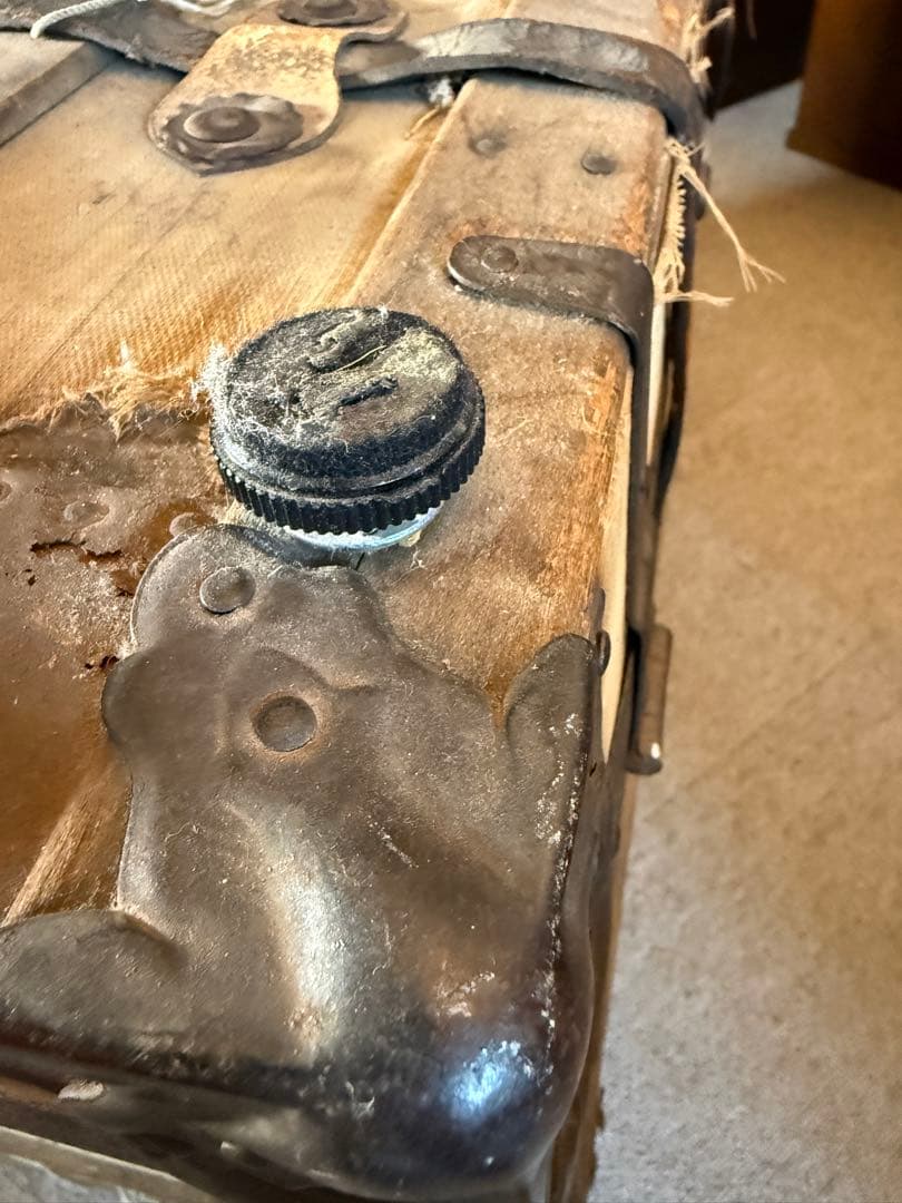 1880s EAGLE LOCK CO 米国製船旅トランク 希少140年物