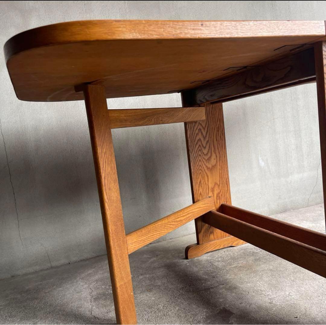 【ママりん】オールドビンテージ バタフライテーブル オーク材　無垢