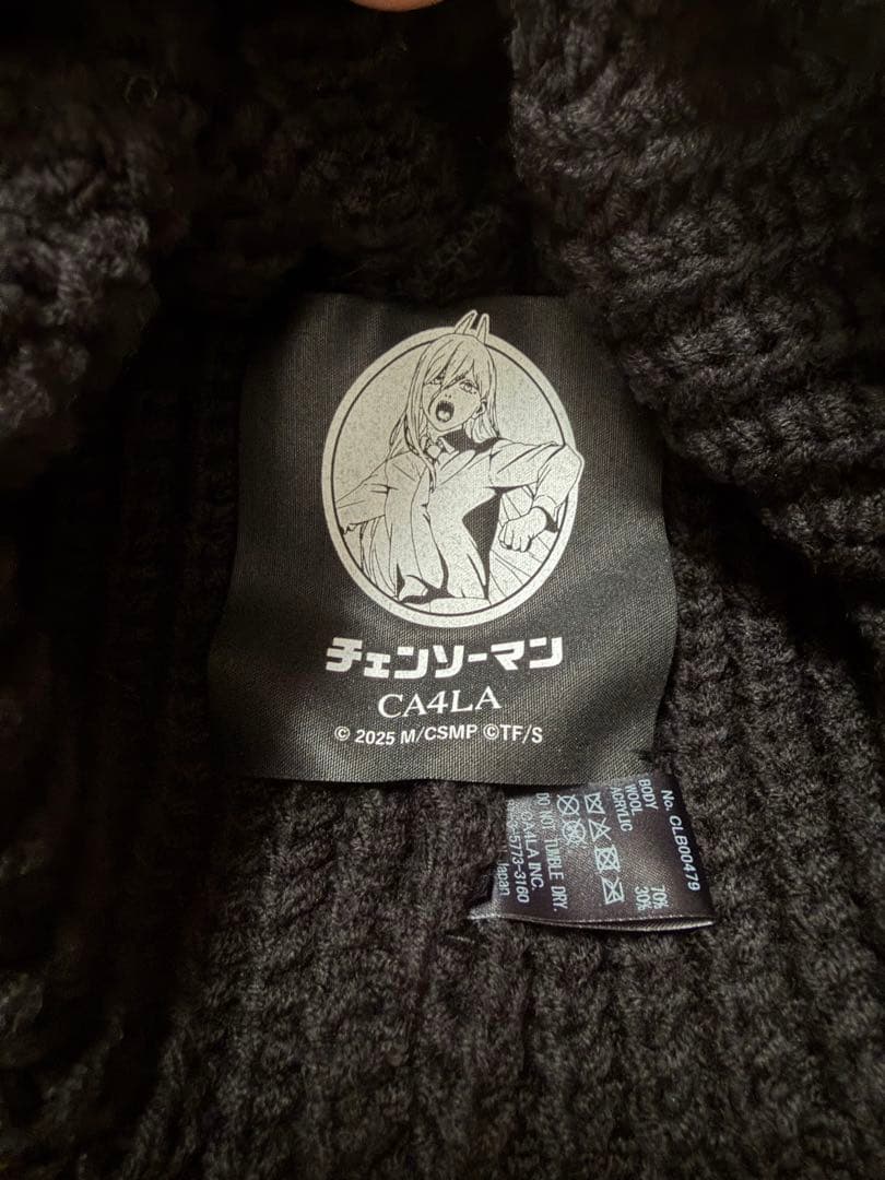 CA4LA チェンソーマン レゼ編 コラボ パワー ニット帽 帽子 黒 ブラック