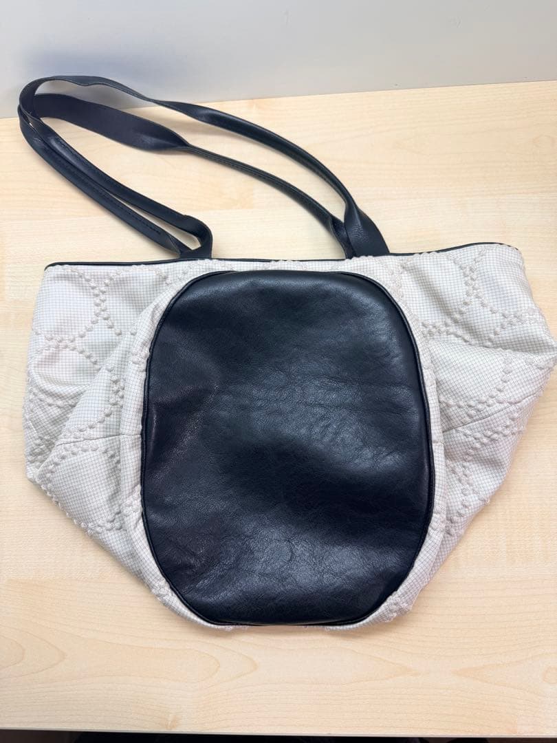 ミナペルホネン　タンバリン&レザーバッグ　花柄内側