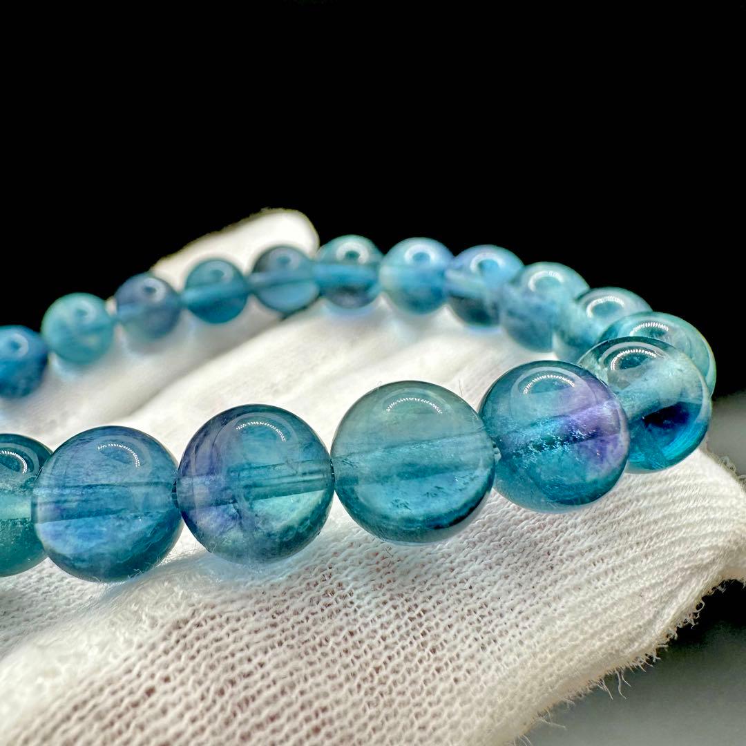 レアカラー！！　ブルーフローライト　ブレスレット①