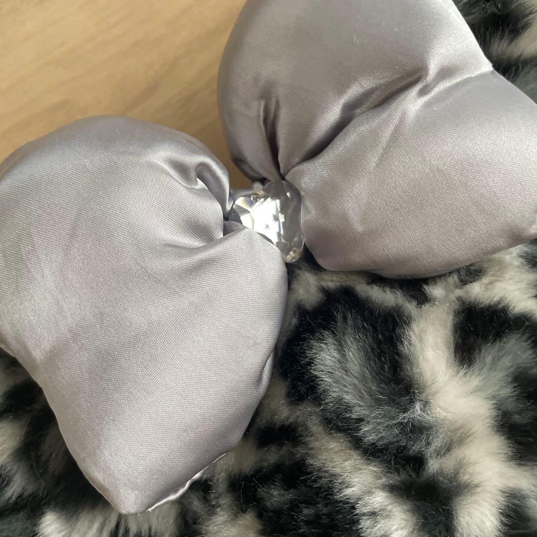 ディズニー　ミニー　ファンキャップ　ヒョウ柄　グレー　ピンク　レオパード　被り物