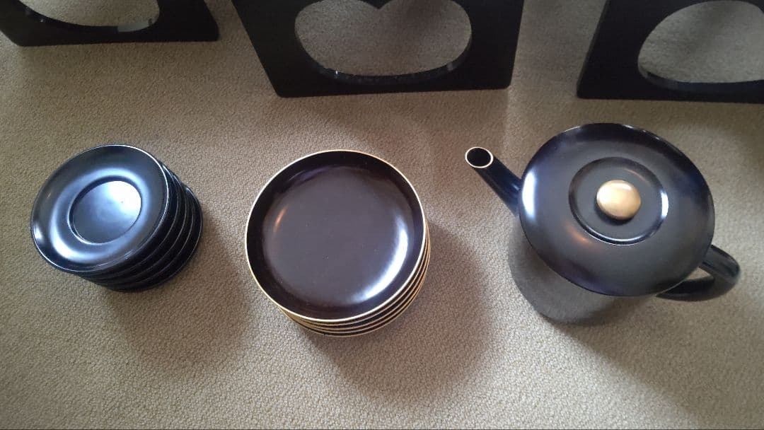 ☆お膳台5客揃い 脚付台 箱入り 旧家のもの