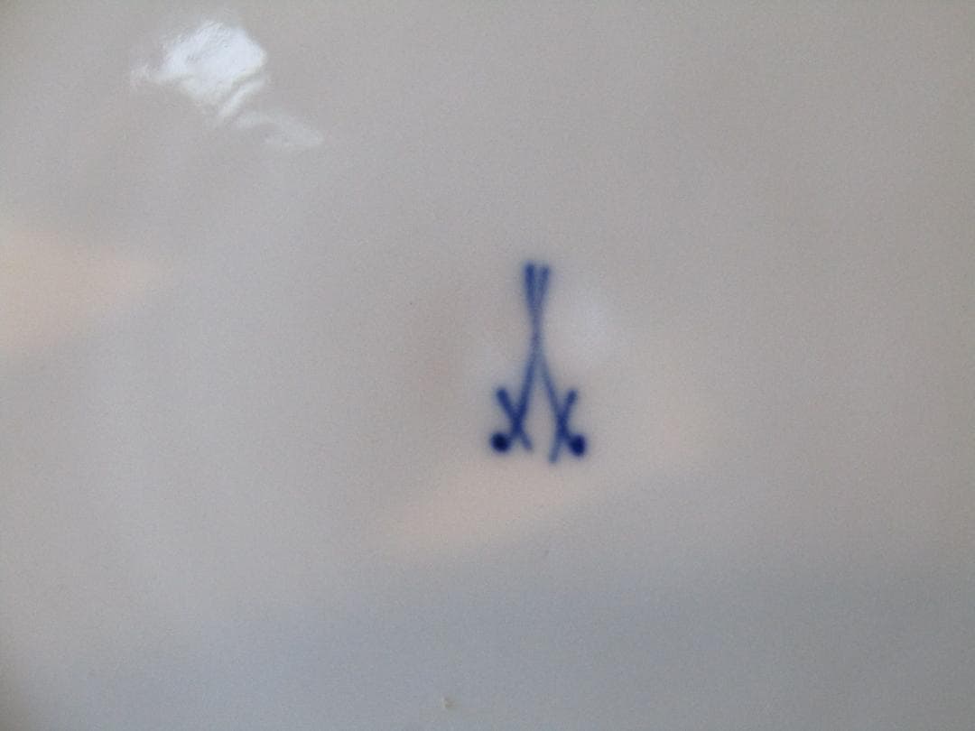 マイセン　カラーオニオン　アンティーク 花と鳥の装飾プレート　希少品