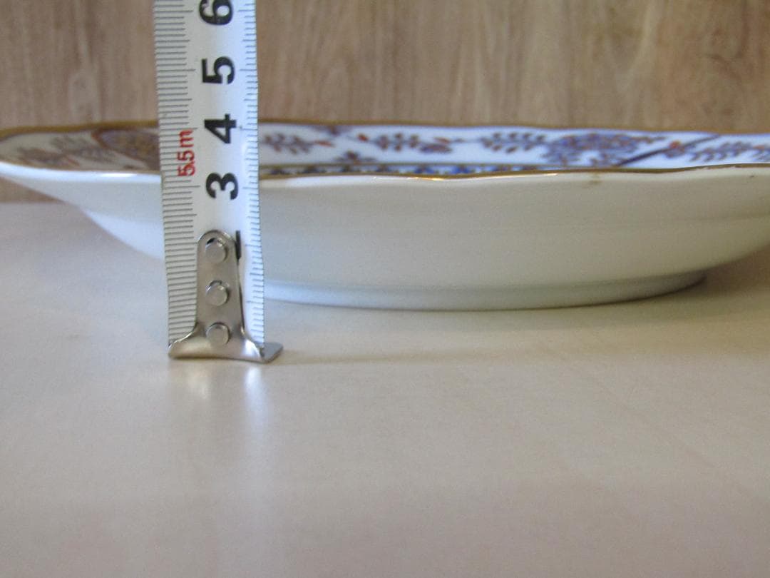 マイセン　カラーオニオン　アンティーク 花と鳥の装飾プレート　希少品