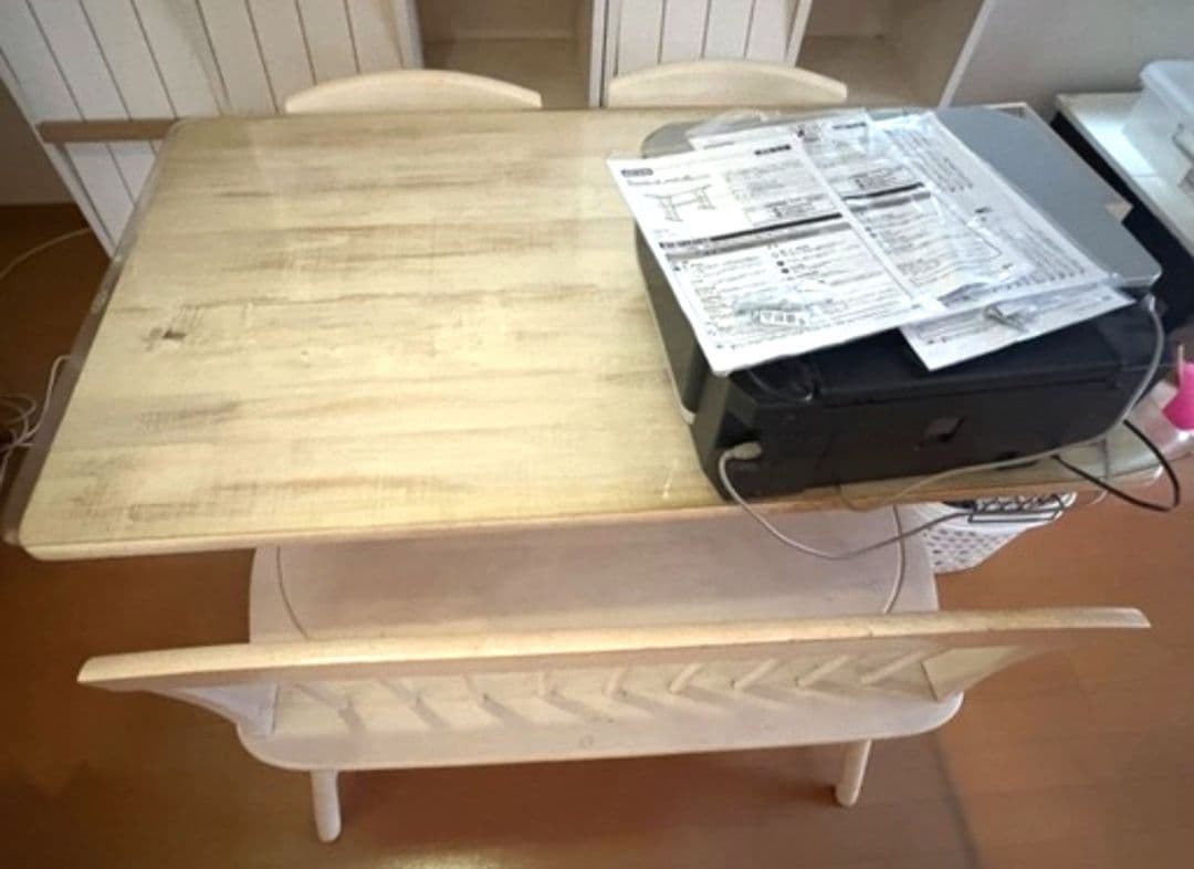 ニトリ ダイニングテーブル ファンシー 120 4点セット