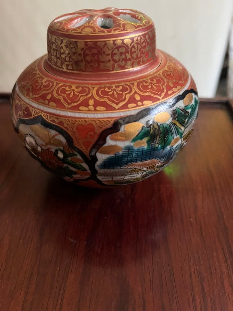 香炉　九谷焼　九谷庄三　茶道具 表千家裏千家　和風小物和風インテリア香道茶事
