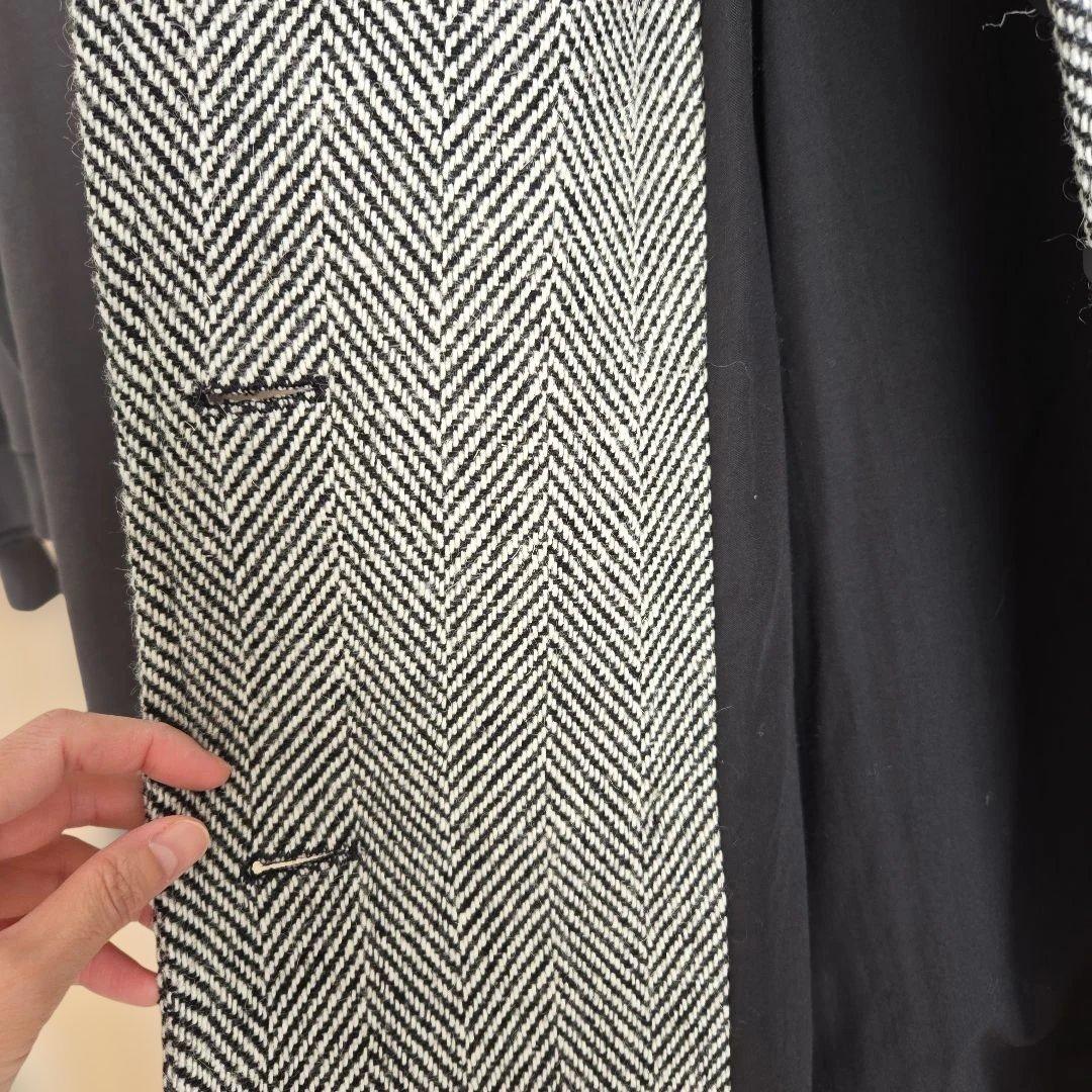 ミラオーウェン ヘリンボーン ダブルブレストコート