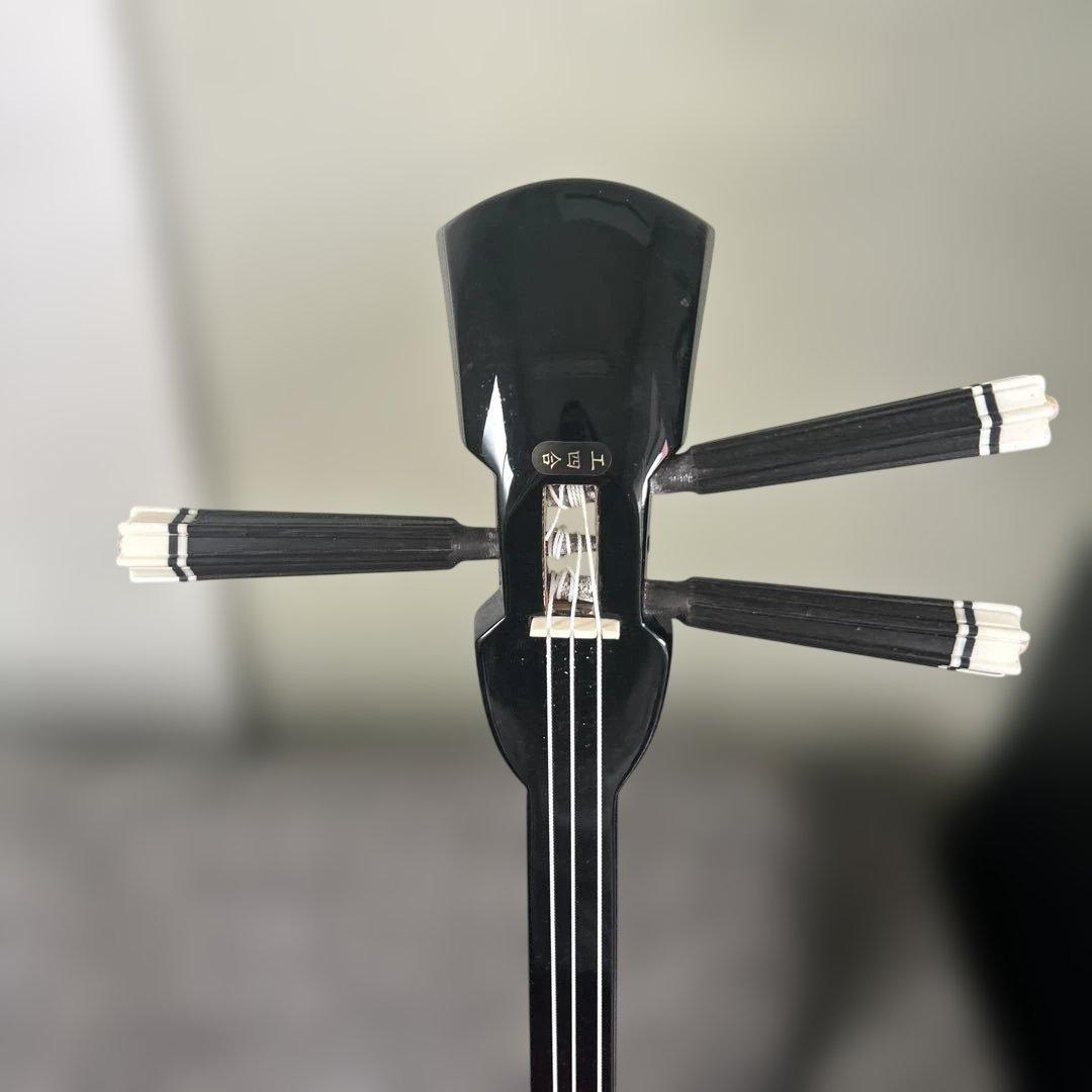 ヘビ皮 三線本体 3弦 黒/ベージュ