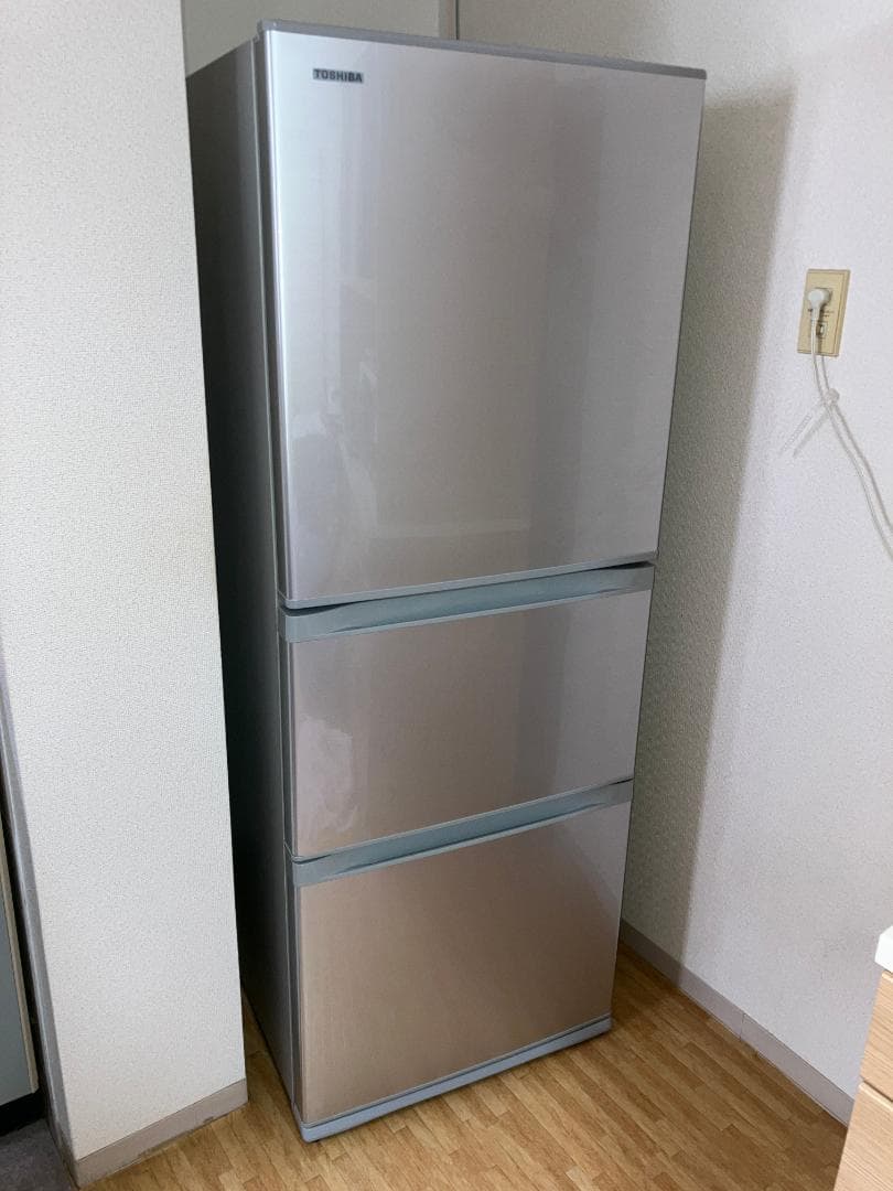 再出品【美品・動作良好】東芝 冷蔵庫 GR-G34S 340L 3ドア シルバー