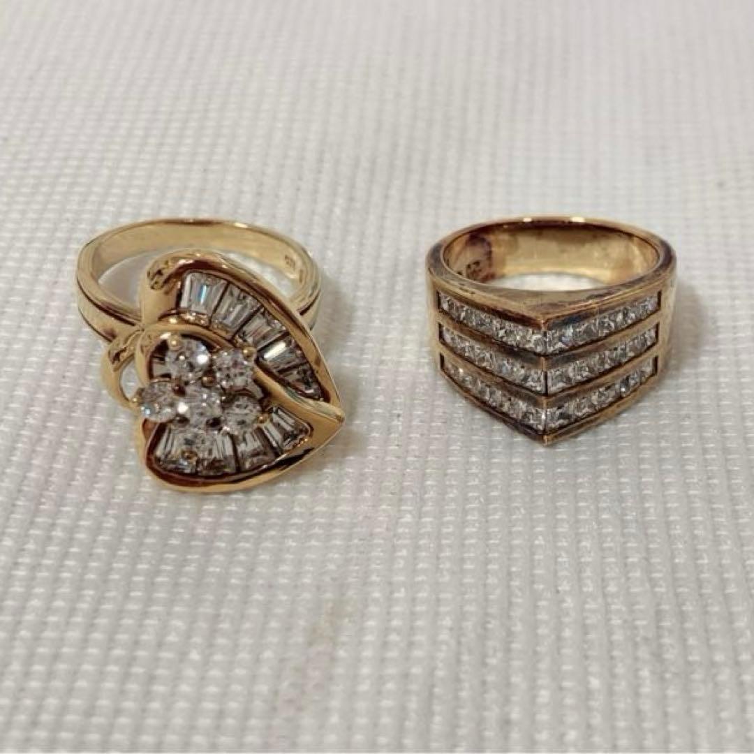 リング 18点 まとめ パール イミテーション 人工 ダイヤ ジャンク 指輪