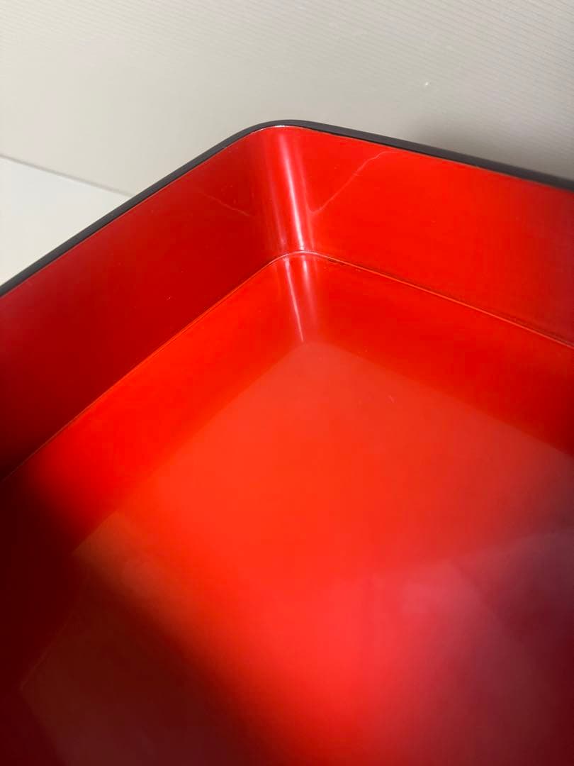 2177  古美術 輪島塗 寿光堂造　沈金蒔絵 二段重 重箱 共箱 時代物