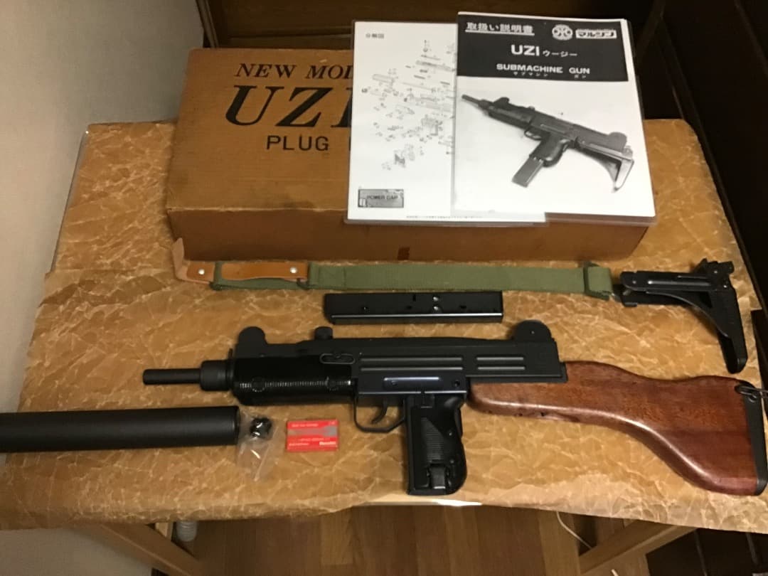 s*5様 SMG合法 マルシン工業 未発火美品 UZI 金属モデルガン ウッドス
