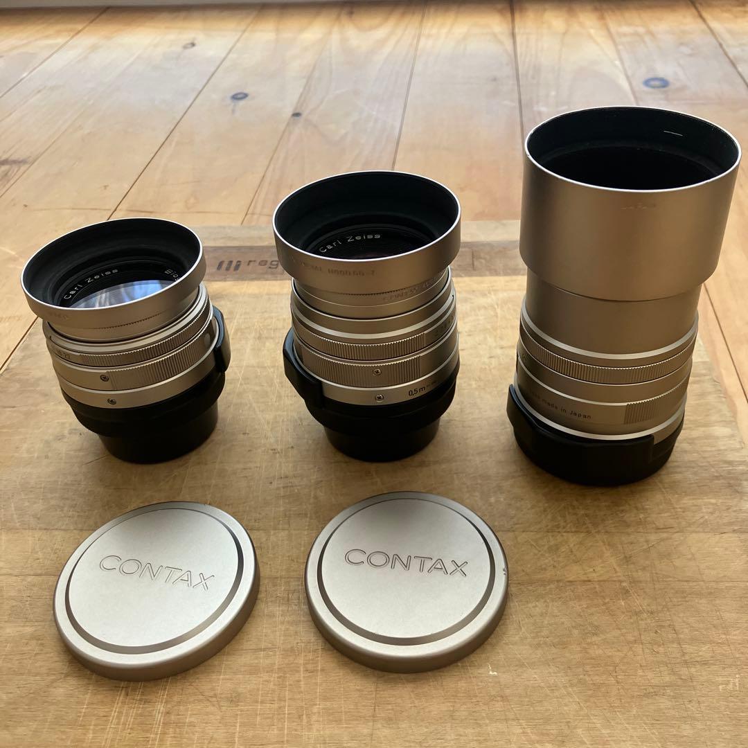 コンタックスCONTAX GレンズBiogon Planar Sonner 3本