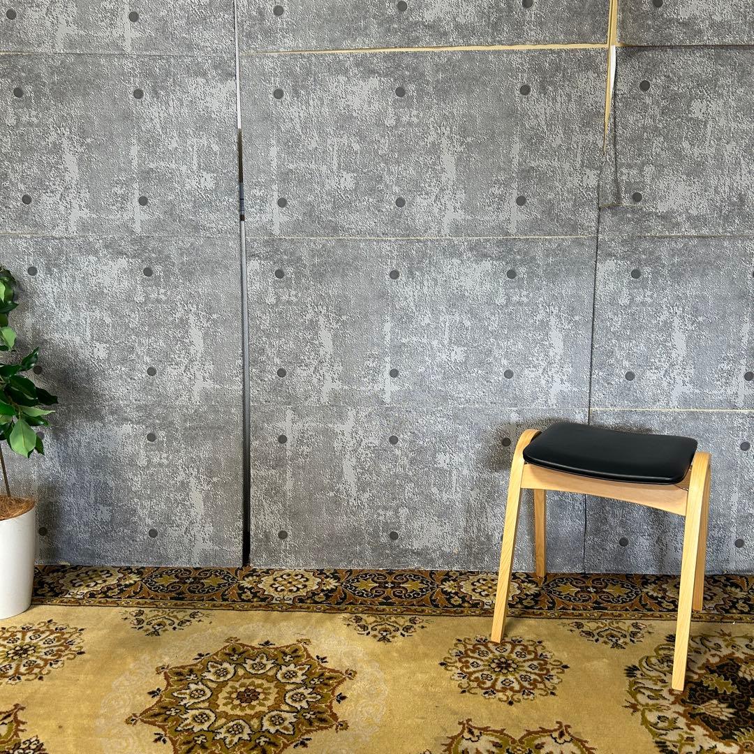 ꧁秋田木工 AKIMOKU꧂NO.202 剣持スツール PVCレザー 剣持勇